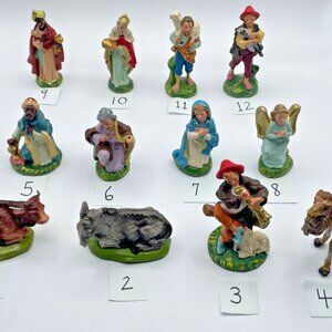 Vintage Fontanini 4" Hand Painted Nativity Figures Paper Mache Italy YOUR CHOICE